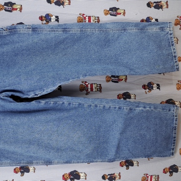 Riggs Workwear by Wrangler dura shield med wash denim carpenter work jeans 42/30 - Picture 3 of 8